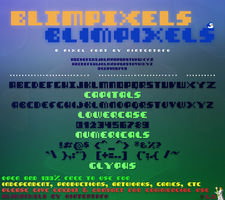 Blimpixels, a pixel font