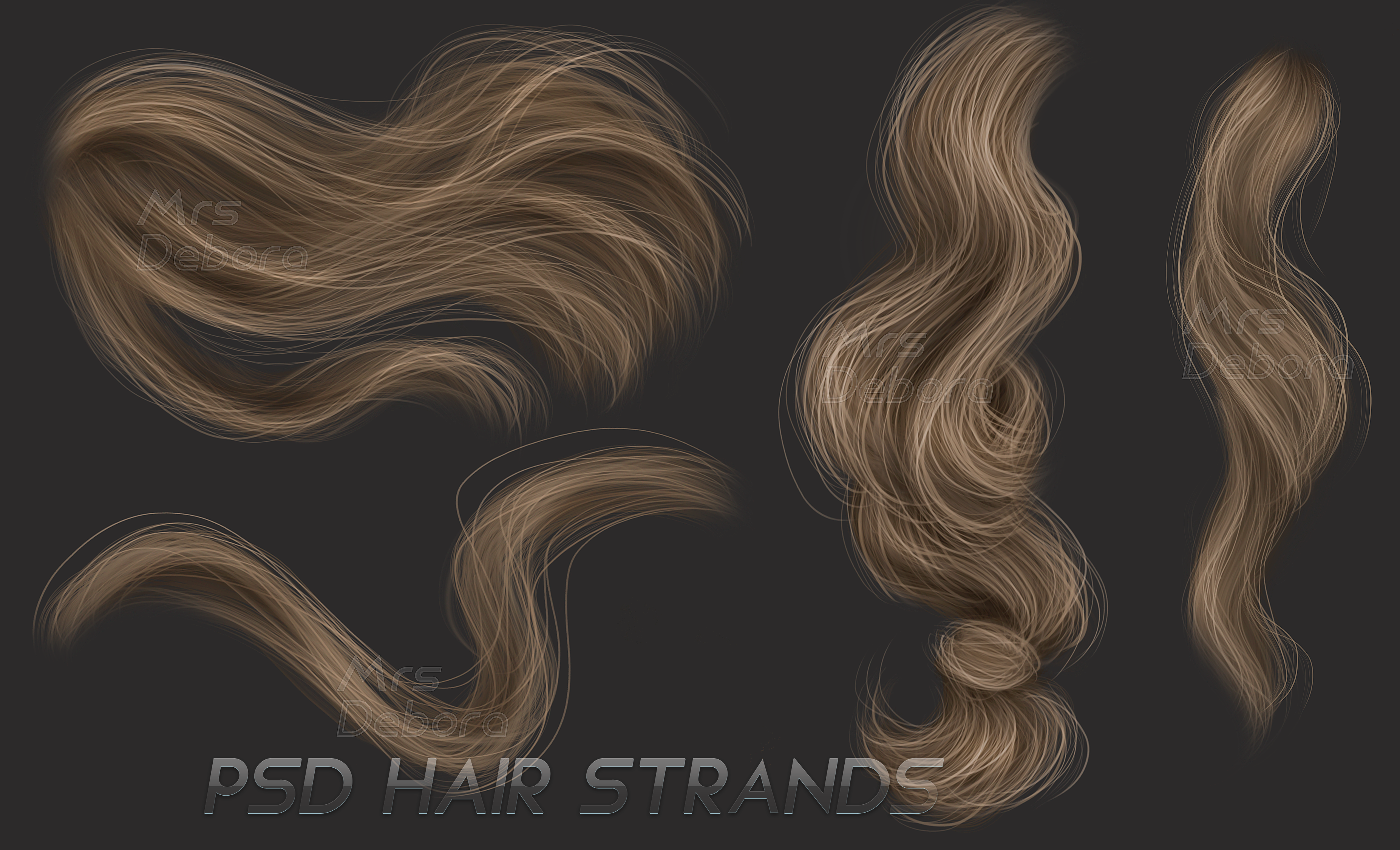 Psd Hair  Strands 10