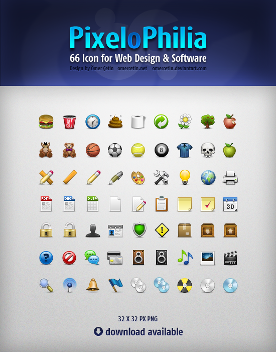 PixeloPhilia 32PX Icon Set