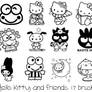 Hello Kitty and friends