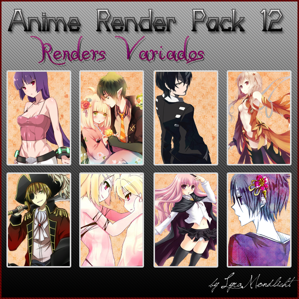 Anime Render Pack 12 Renders Variados