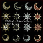 CB-Stock Moon and Stars