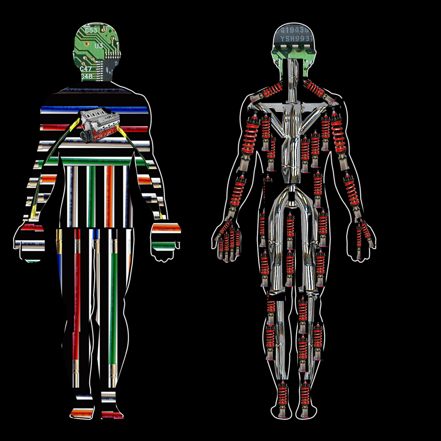 Humanoid Component Exploded View human and motor parts by patstar103 on DeviantArt