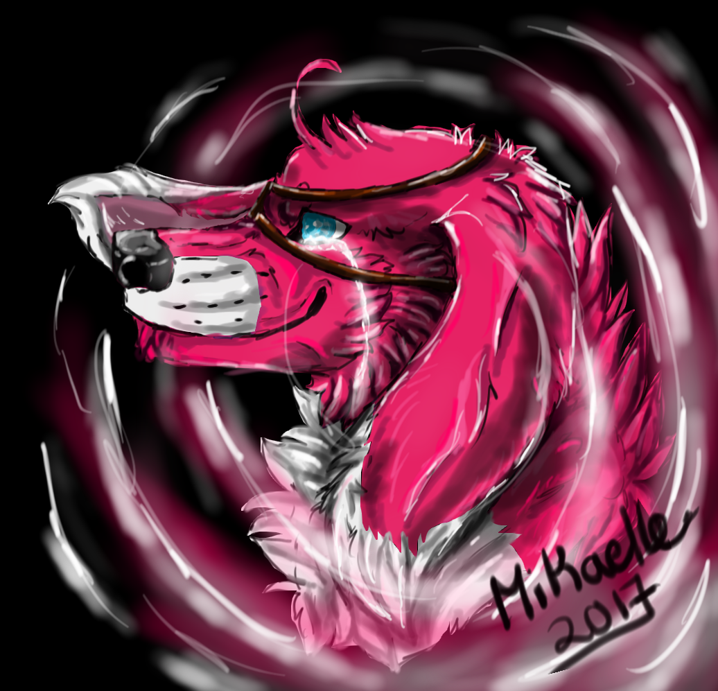 Wolf Dog Pink by MikaKoda on DeviantArt
