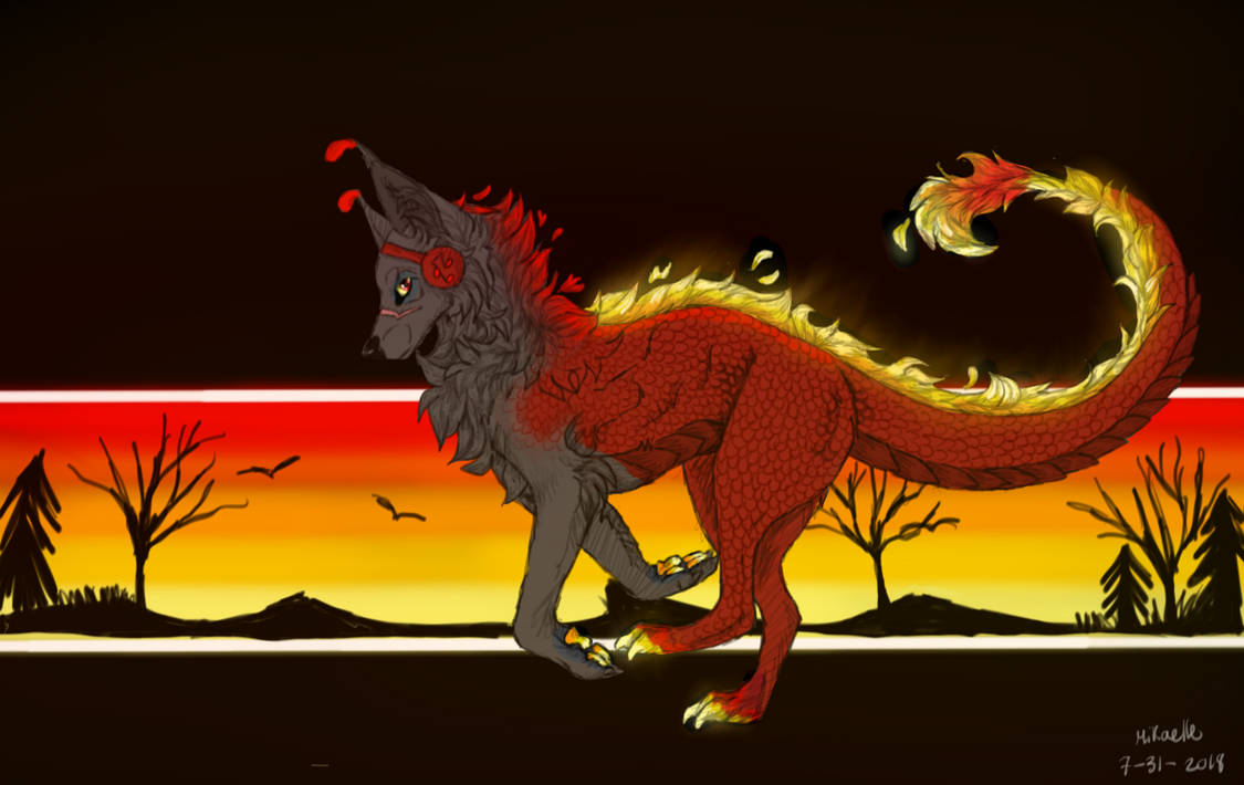 art trade on insta wolf dragon by MikaKoda on DeviantArt