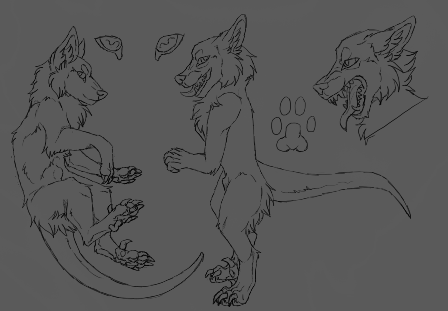 Dino Wolf Reference Sheet by MikaKoda on DeviantArt