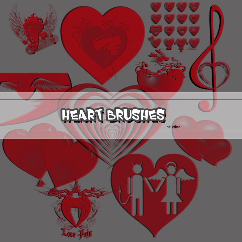 Heart vector brushes