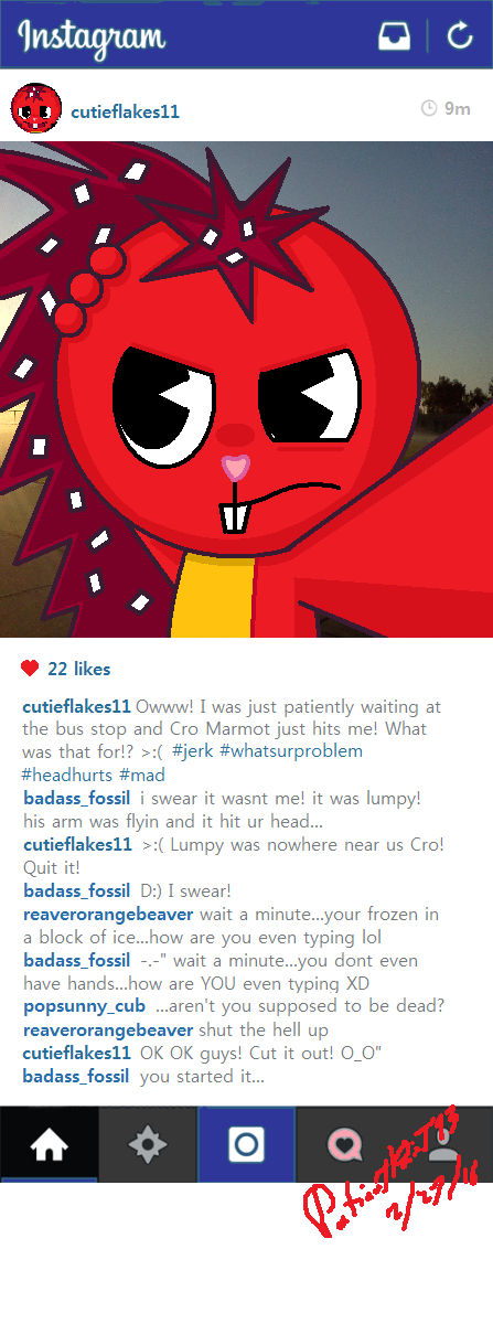 HTF Fanart - Flaky on Instagram 3 by PatientPaint93 on DeviantArt