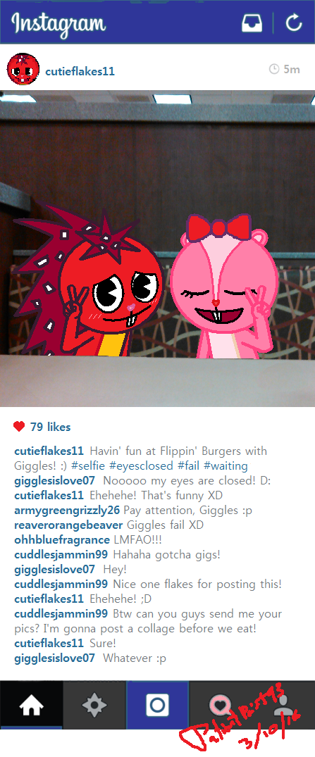 HTF Fanart - Flaky on Instagram 7 by PatientPaint93 on DeviantArt