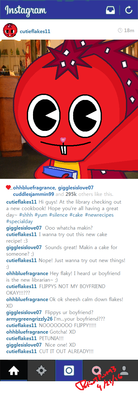 HTF Fanart - Flaky on Instagram 8 by PatientPaint93 on DeviantArt