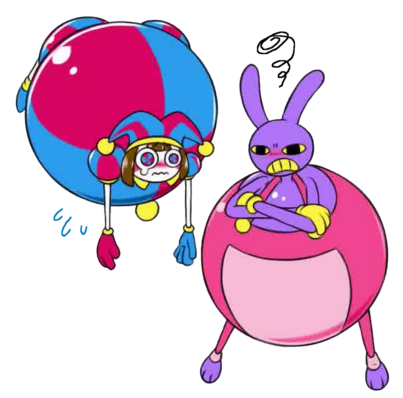 Pomni and Jax inflated by Alan-G-Brandon on DeviantArt