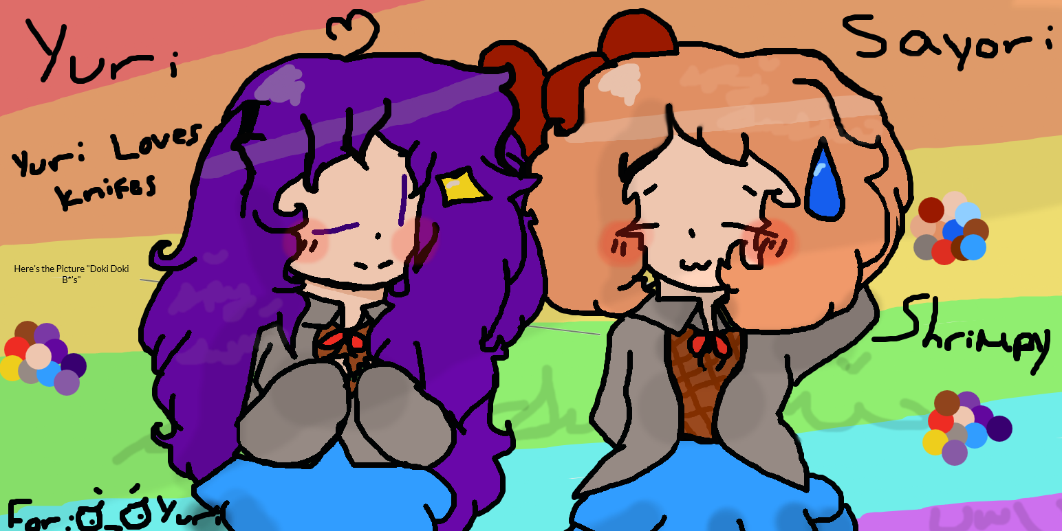 Yuri and Sayori by ShrimpySushi on DeviantArt