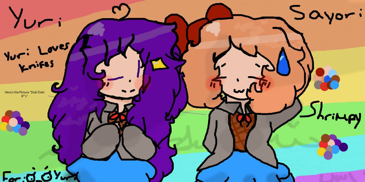 Yuri and Sayori by ShrimpySushi on DeviantArt