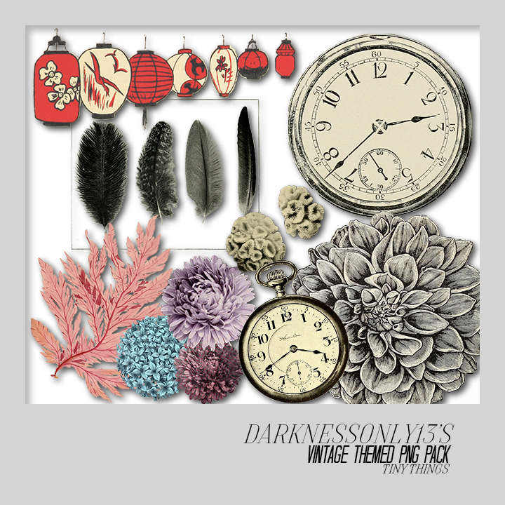 Vintage Tiny Things PNG Pack