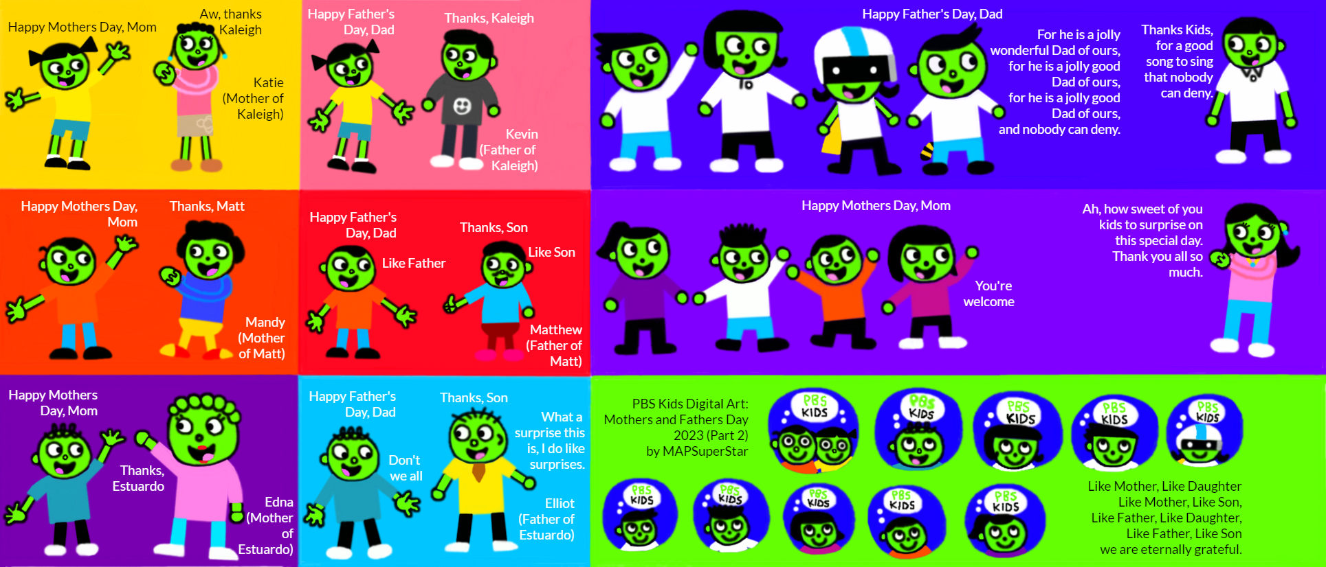 PBSK DA Mothers Fathers Day 2023 Part 2 by MAPSuperStar on DeviantArt