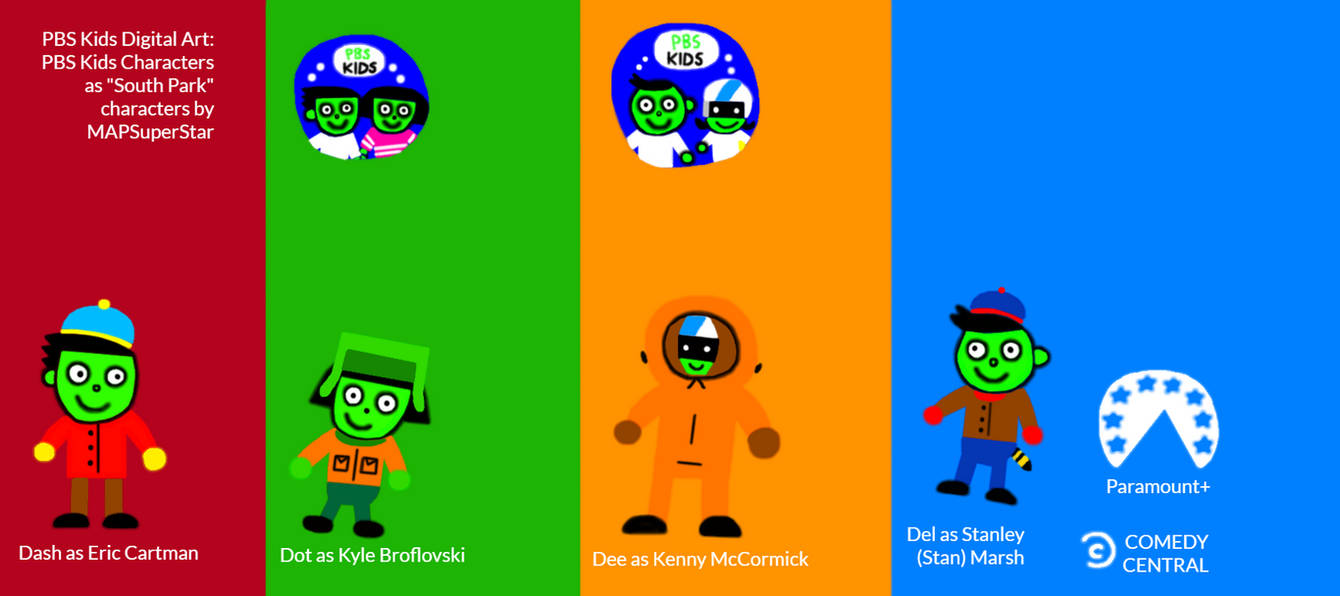 PBS Kids Digital Art: South Park Characters Part 1 by MAPSuperStar on ...