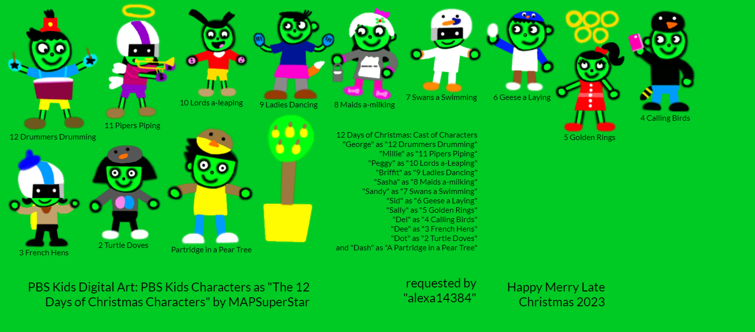 PBS Kids Digital Art: The 12 Days of Christmas by MAPSuperStar on ...