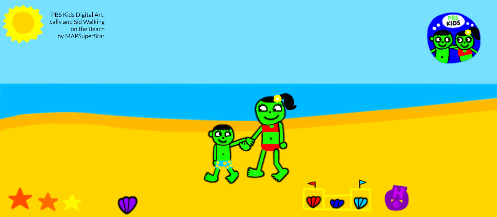 PBSK DA: Sally and Sid Walking along the Beach by MAPSuperStar on ...