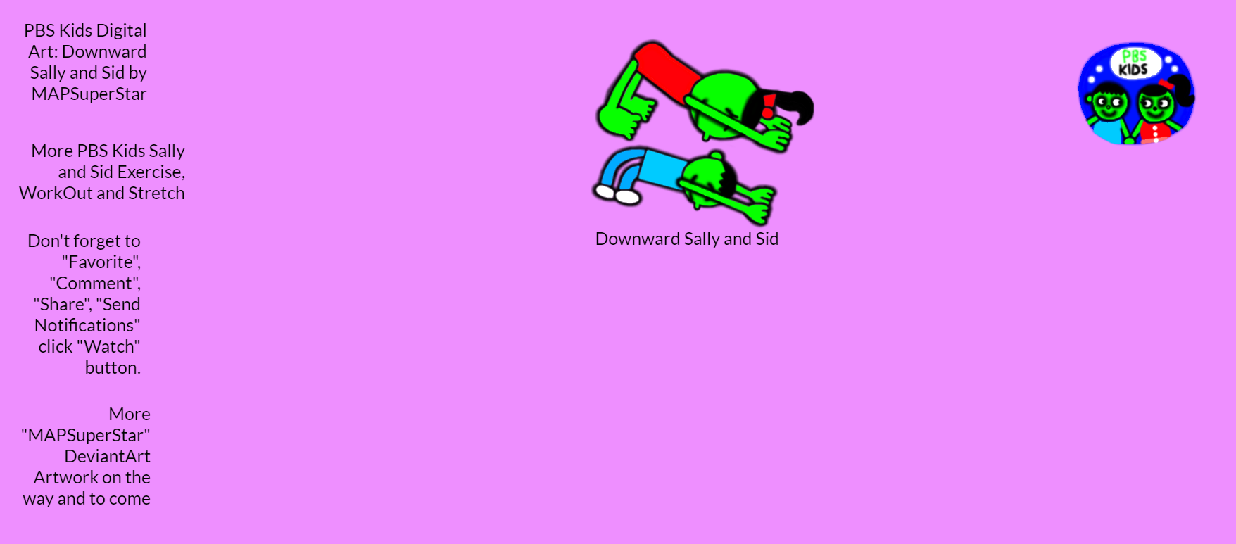 PBS Kids Digital Art: Downward Sally and Sid by MAPSuperStar on DeviantArt