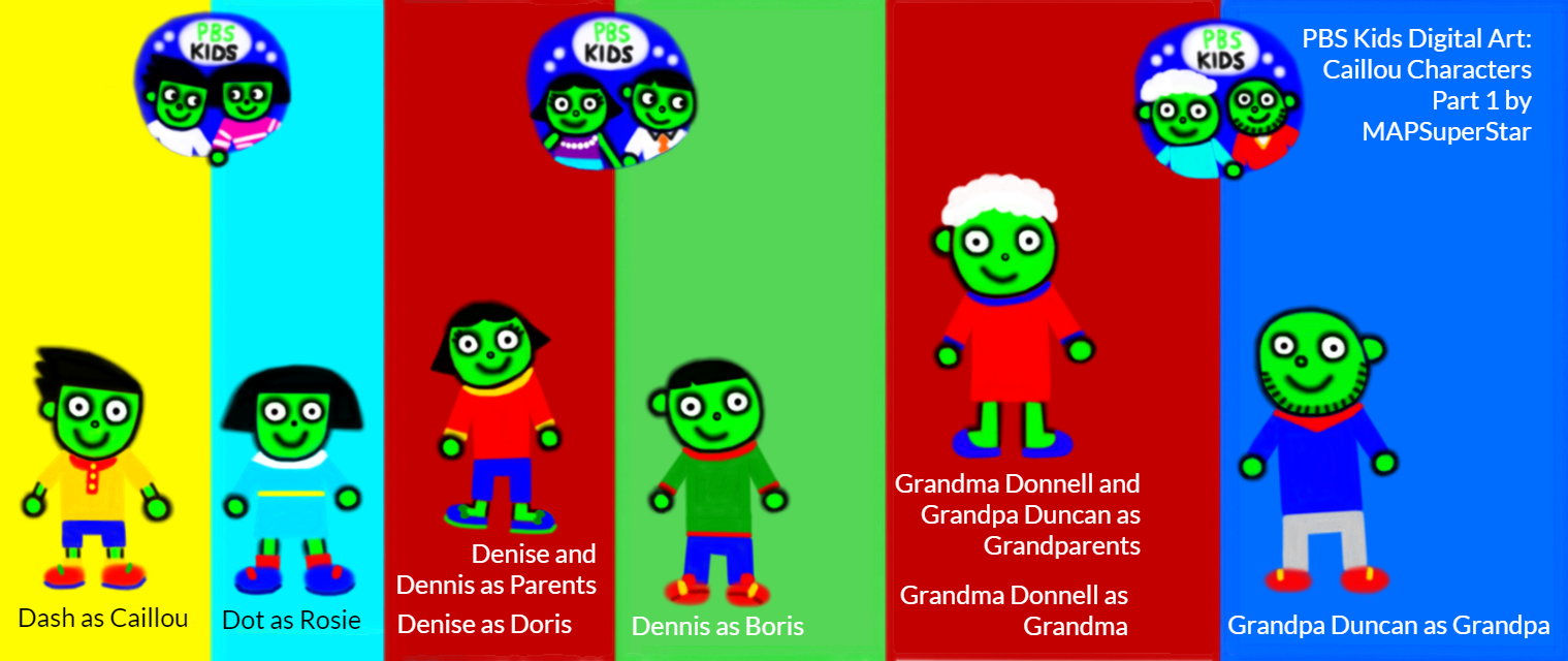 PBS Kids Digital Art: Caillou Characters Part 1 by MAPSuperStar on ...