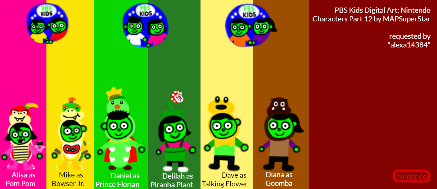 PBS Kids Digital Art: Nintendo Characters Part 12 by MAPSuperStar on ...