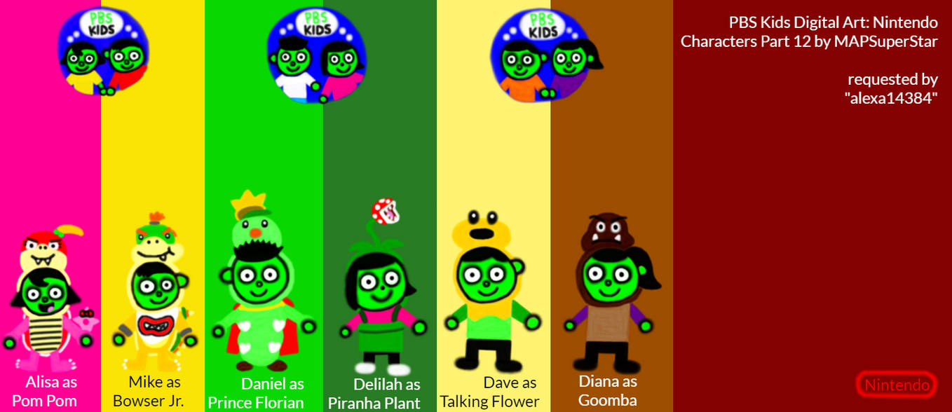 PBS Kids Digital Art: Nintendo Characters Part 12 by MAPSuperStar on ...