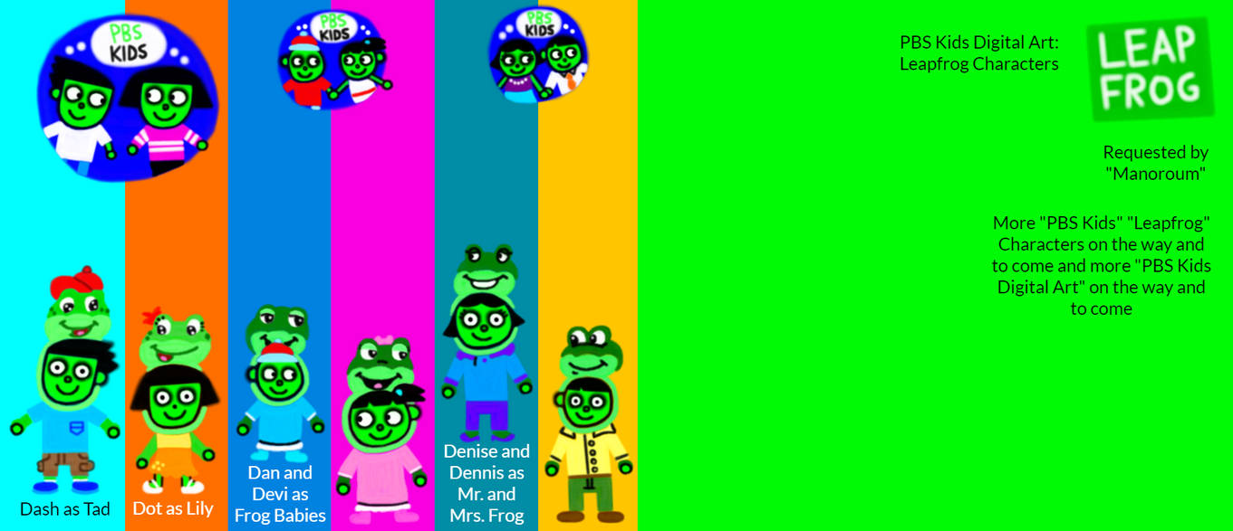 PBS Kids Digital Art: Leapfrog Characters Part 1 by MAPSuperStar on ...