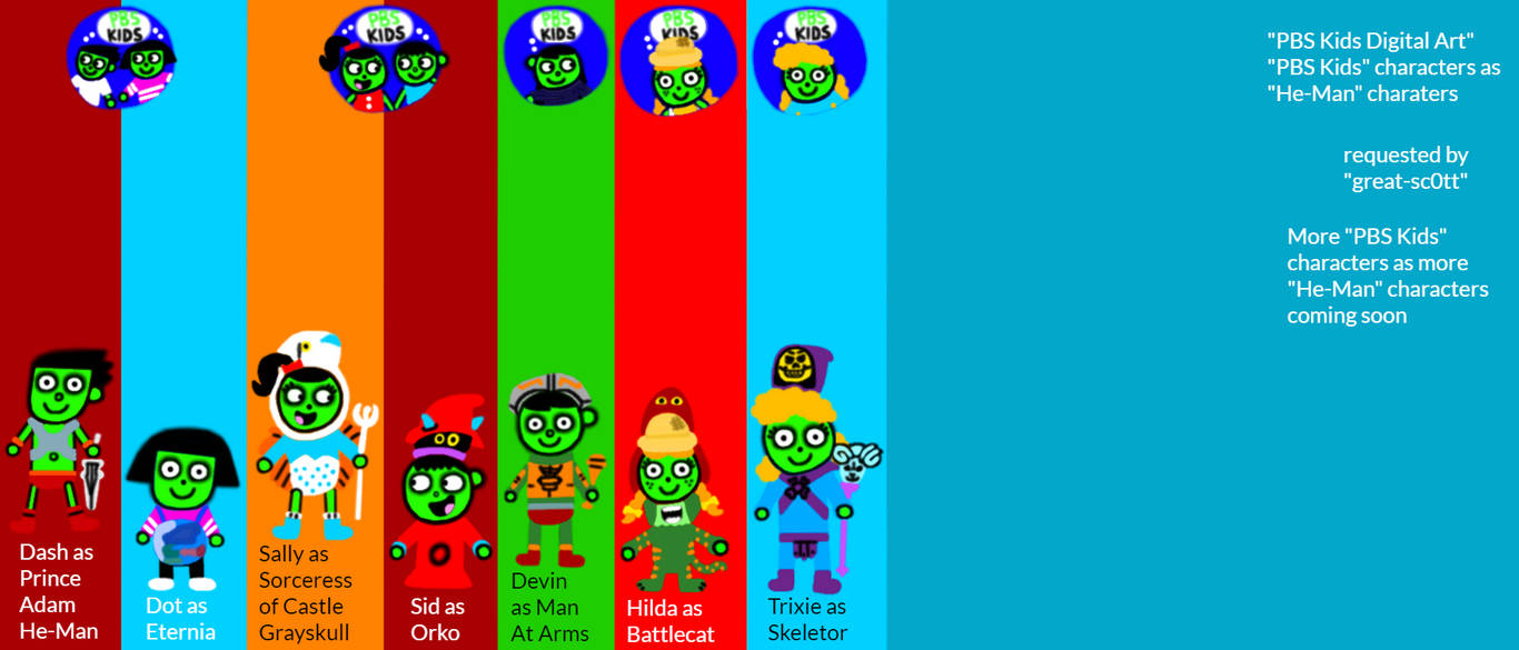 PBS Kids Digital Art: He-Man Characters by MAPSuperStar on DeviantArt