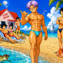 Trunks shows off at Kame's House