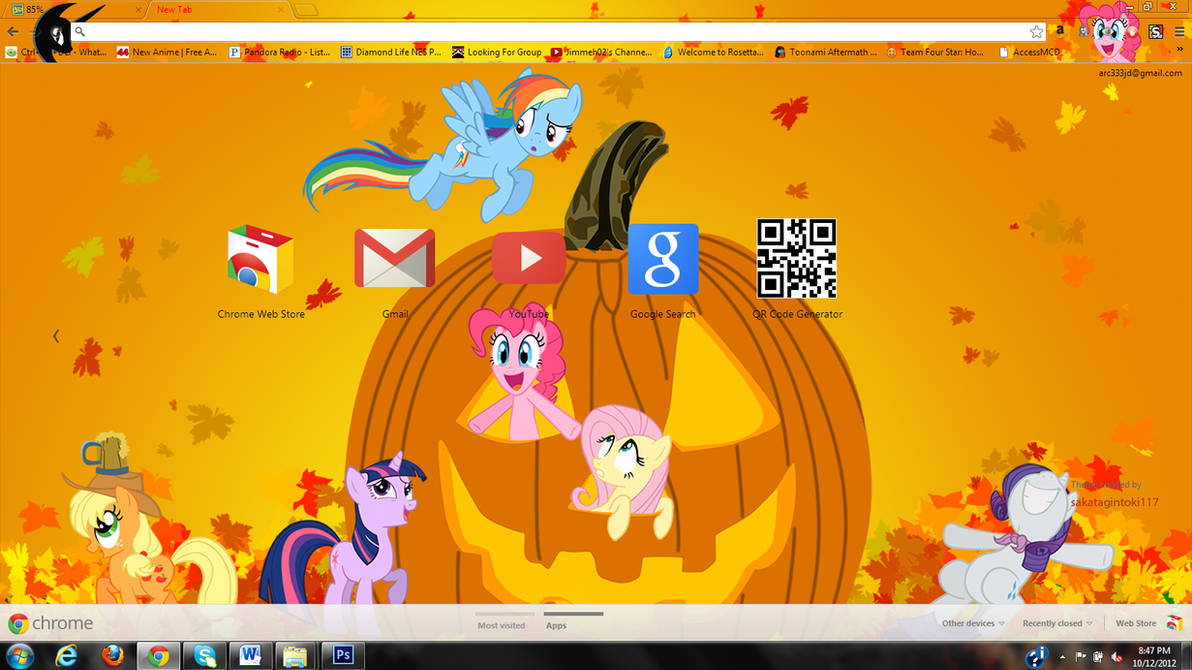 Mlp Fall Google Chrome Theme By Sakatagintoki117 On Deviantart