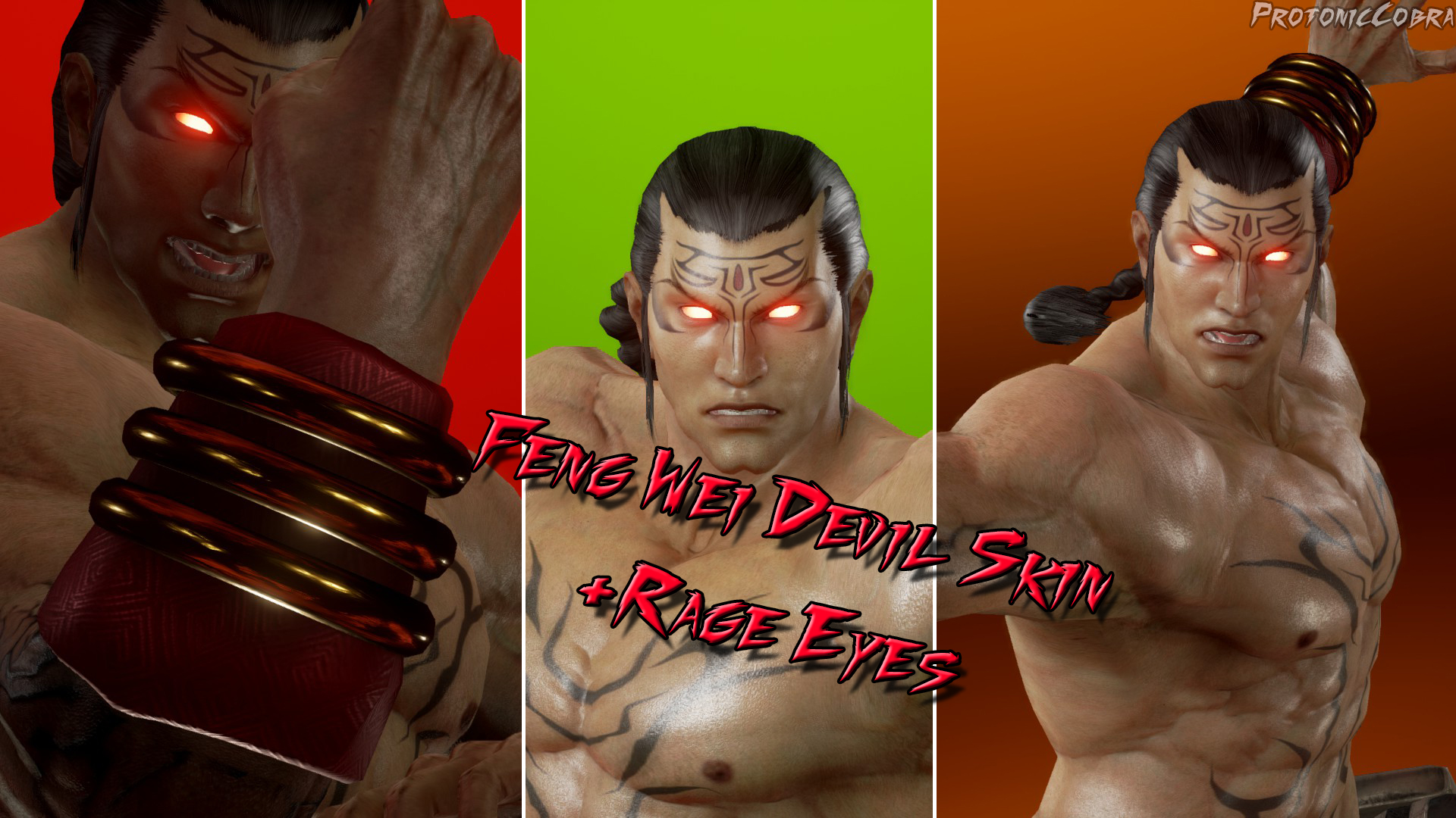 [Tekken 7 Skin] Feng Wei Devil Jin Skin+Rage Eyes by ProtonicCobra on ...