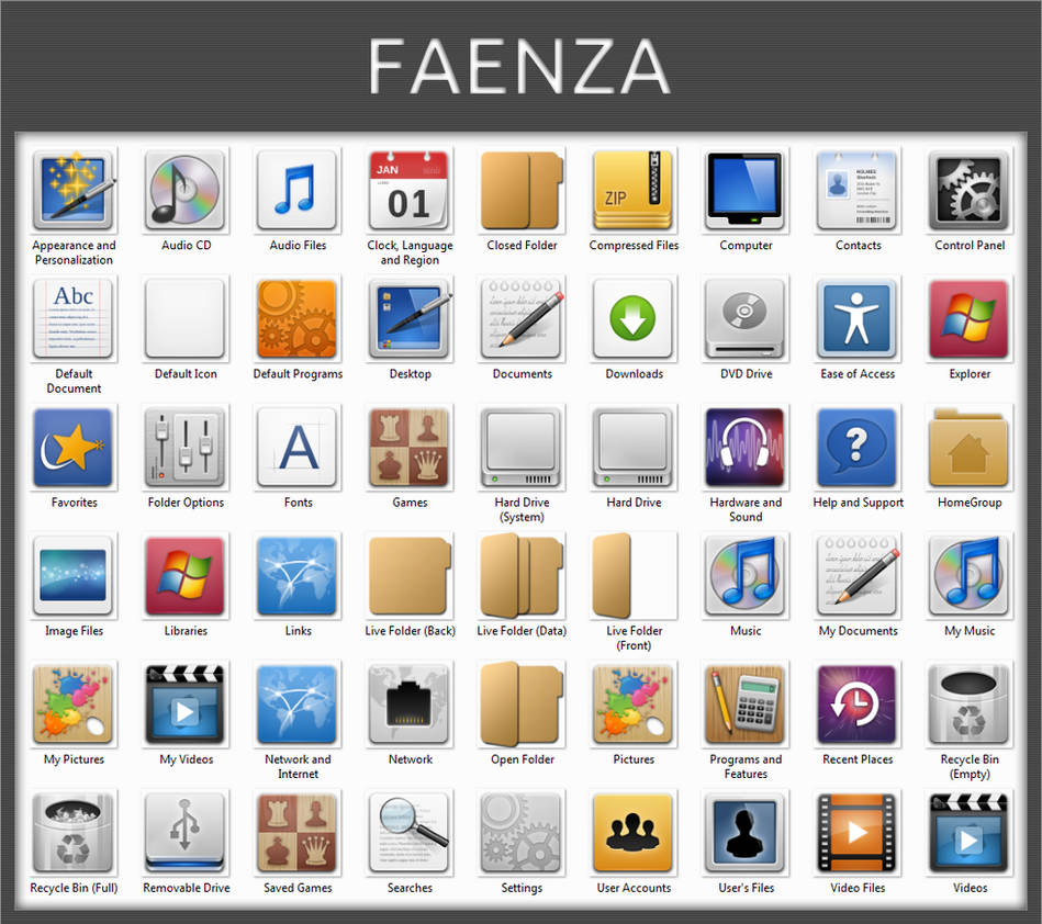 Faenza Iconpack Installer for Windows 8/8.1 by UltimateDesktops