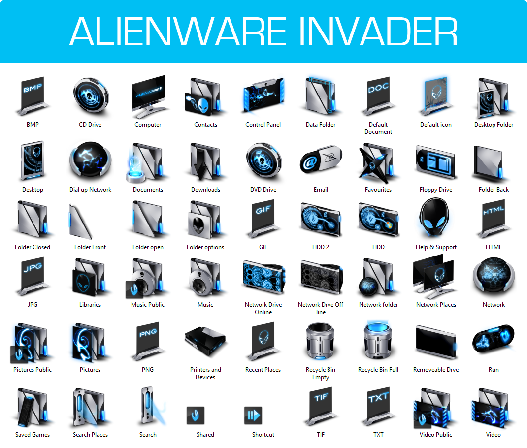 Alienware Invader Iconpack Installer for Windows 7