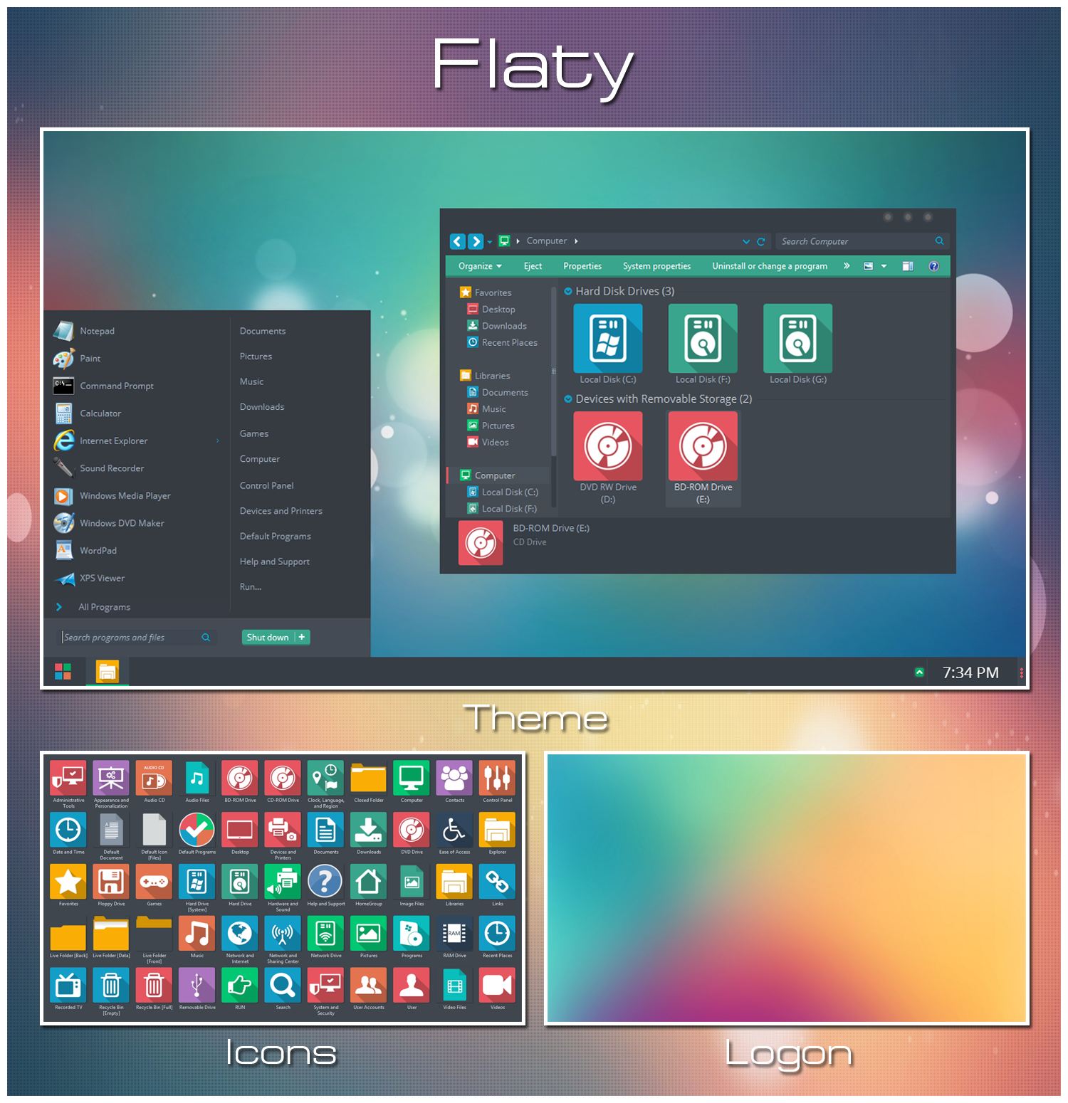 Flaty - Windows 7 Transformation Pack