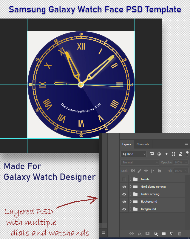 Samsung Galaxy Watch PSD Template