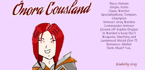 Onora Cousland - Anime version