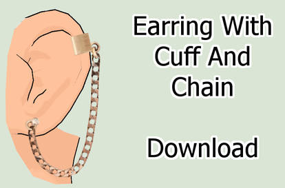 Earring With Cuff And Chain Download