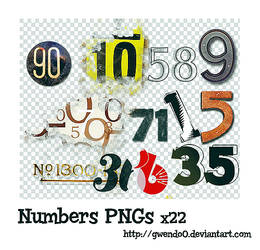 Numbers PNG x22