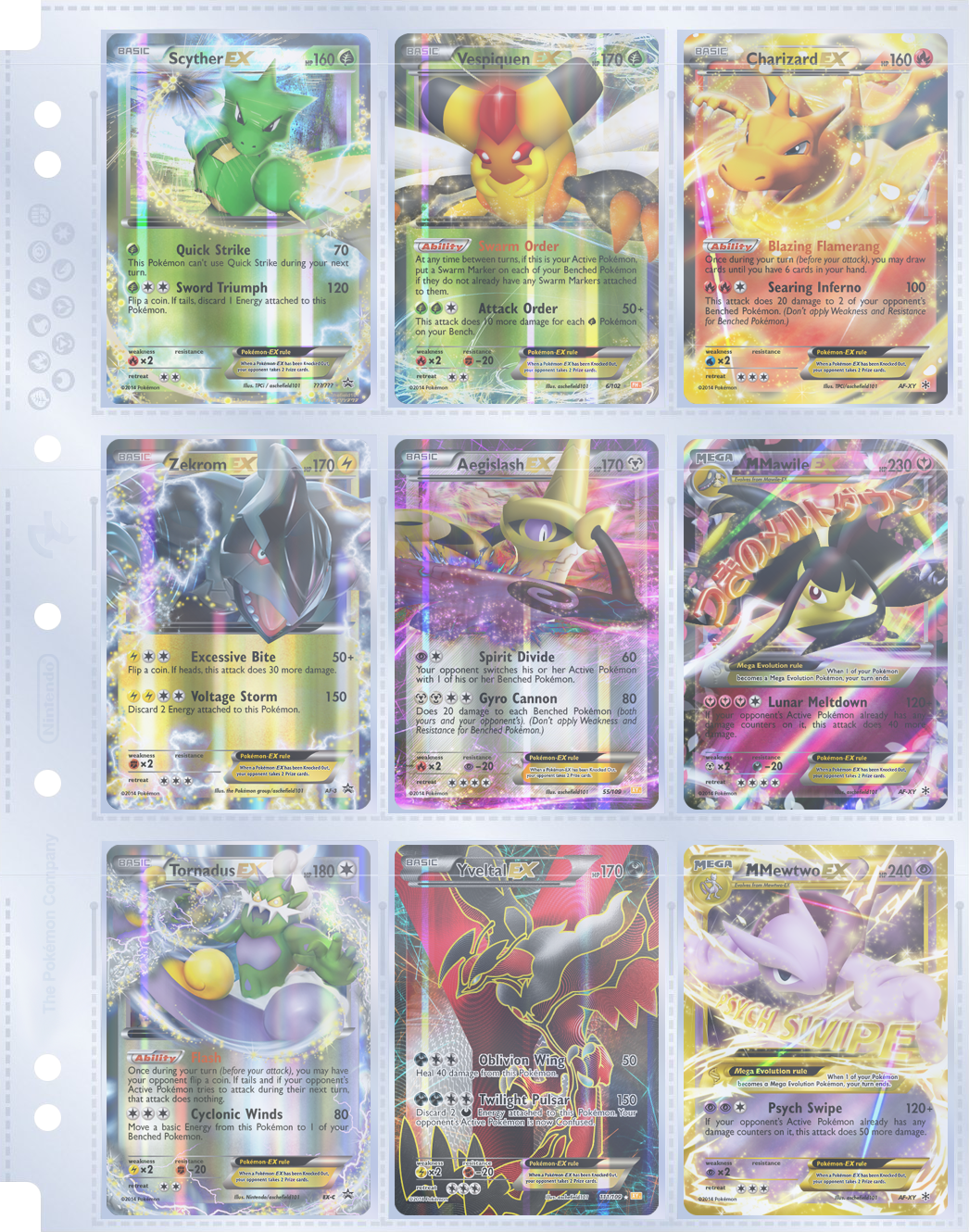 9 Pocket Trading Card Sheet - HD