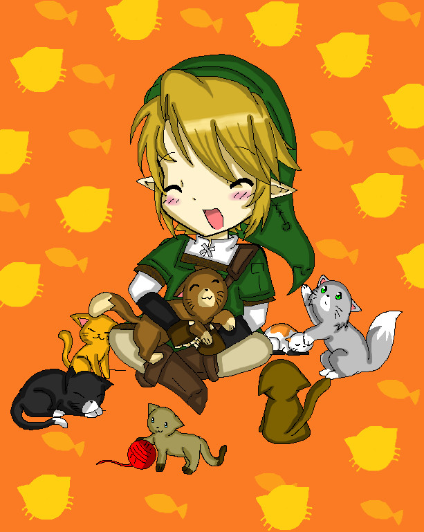 secretsanta: Link with kitties :3