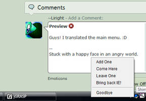 Translated Shimeji Menu