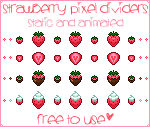 F2U: Strawberry Pixel Dividers