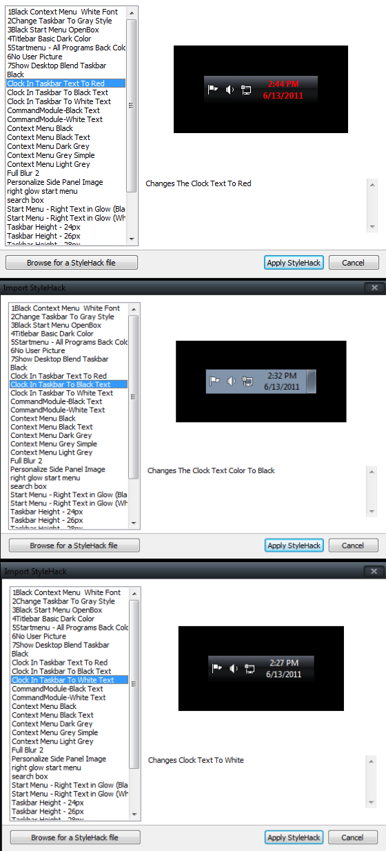 Win7  StyleHacks - 3 Clock