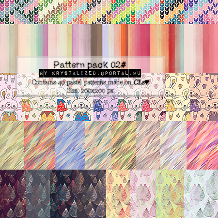 Pattern pack 02# - pastel colors by itskrystalized on DeviantArt