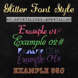Glitter Font Style - ASL file
