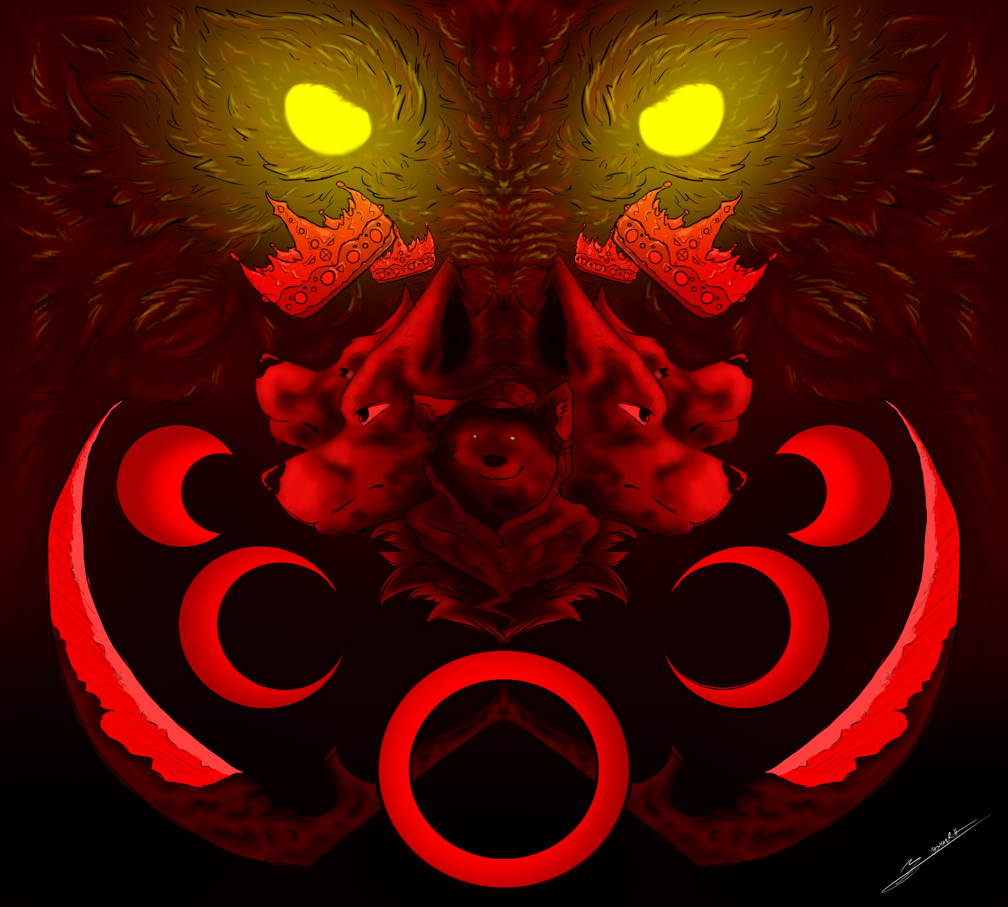 Wolf Moons - Red by JornRH on DeviantArt