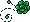 Pixel Rose Divider 3 - Green - Top Right