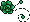 Pixel Rose Divider 3 - Green - Top Left