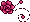 Pixel Rose Divider 3 - Dark Pink - Top Left