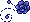 Pixel Rose Divider 3 - Blue - Top Right